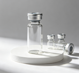 Frascos de Vidrio de Borosilicato de 3 ml, 5 ml y 10 ml con Cuello Prensado y Tapas de Sellado Abatibles de Aluminio Plateado - Product Image 2