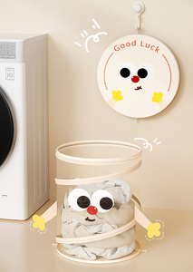 <span class=keywords><strong>Cesto</strong></span> in rete per <span class=keywords><strong>biancheria</strong></span> <span class=keywords><strong>sporca</strong></span> pieghevole con coperchio per uso bagno <span class=keywords><strong>Design</strong></span> creativo del fumetto - Product Image 6