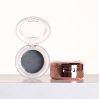 Boîtier vide rond en ABS noir pour poudre compacte, blush et fard à paupières – Vente en gros