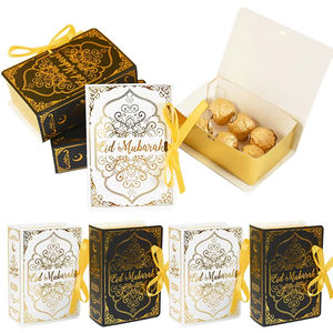 10 boîtes à chocolat en forme de livre Eid Mubarak, décorations du Ramadan, boîte cadeau, emballage cadeau, fournitures pour fête islamique musulmane 2025 - Product Image 1