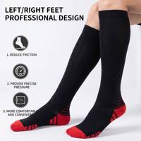Chaussettes de compression graduée 20-30 mmHg personnalisées en gros, anti-fatigue, tricotées en 3D, soutien musculaire, équipement de performance et d'entraînement athlétique