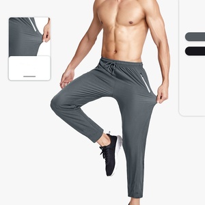 Pantalon de jogging léger à séchage rapide pour hommes, pantalon décontracté à taille élastique, poche zippée réfléchissante, vêtements de taille fitness, vente en gros - Product Image 3
