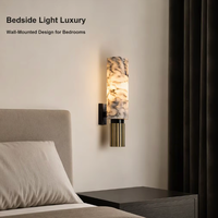 Lampe murale LED en pierre de style nordique moderne, vente en gros d'usine, pour salon, chambre à coucher, couloir