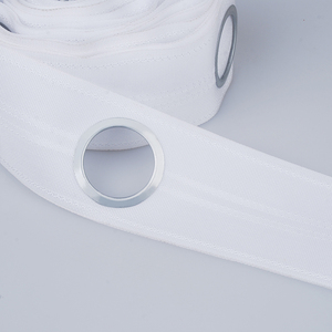 Best Seller 75mm Polyester <strong>White</strong> Eyelet <strong>Curtain</strong> Tape With 42mm Holes Transparent s Fold <strong>Curtain</strong> Tapes With One Side Plastic <strong>Ring</strong> - Product Image 1