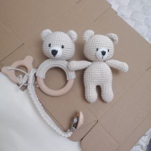 Personalizzato personalizzato personalizzato 100% fatto a mano all'uncinetto piccolo morbido coniglietto farcito set di giocattoli all'uncinetto per il regalo del bambino - Product Image 2