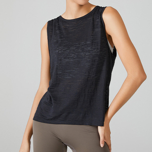 เสื้อกั๊กแขนกุดผู้หญิง แห้งเร็ว ทรงหลวม ไซส์ใหญ่ เสื้อคลุมออกกำลังกาย เสื้อโยคะ สำหรับวิ่ง ฟิตเนส โยคะ - Product Image 4