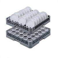Égouttoir commercial portable en plastique pour vaisselle, à poser au sol, compatible lave-vaisselle, pour le rangement des tasses, bols, assiettes et fourchettes