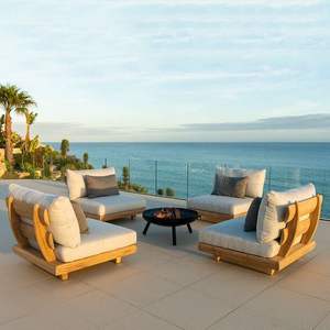 Ensemble de canapés d'extérieur imperméables tout temps-Tissu résistant aux UV pour se prélasser au bord de la piscine - Product Image 1