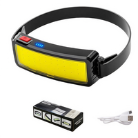 Lampe frontale rechargeable USB avec capteur de mouvement Cob, étanche, pour la course, le camping et la pêche