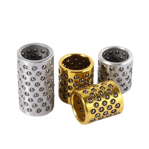 Pirinç bilyalı kafes ile circlip oluk alüminyum top tutucu çelik topu rulman yatağı kılavuz sonrası kılavuzu bush kalıp parçaları - Product Image 1