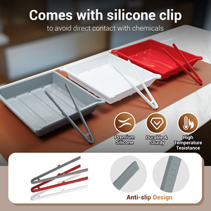 Plateau de développement JJC, nouveau design, résistant à la chaleur, en PP blanc/gris/rouge, pour le traitement des impressions photographiques et des films - Product Image 5