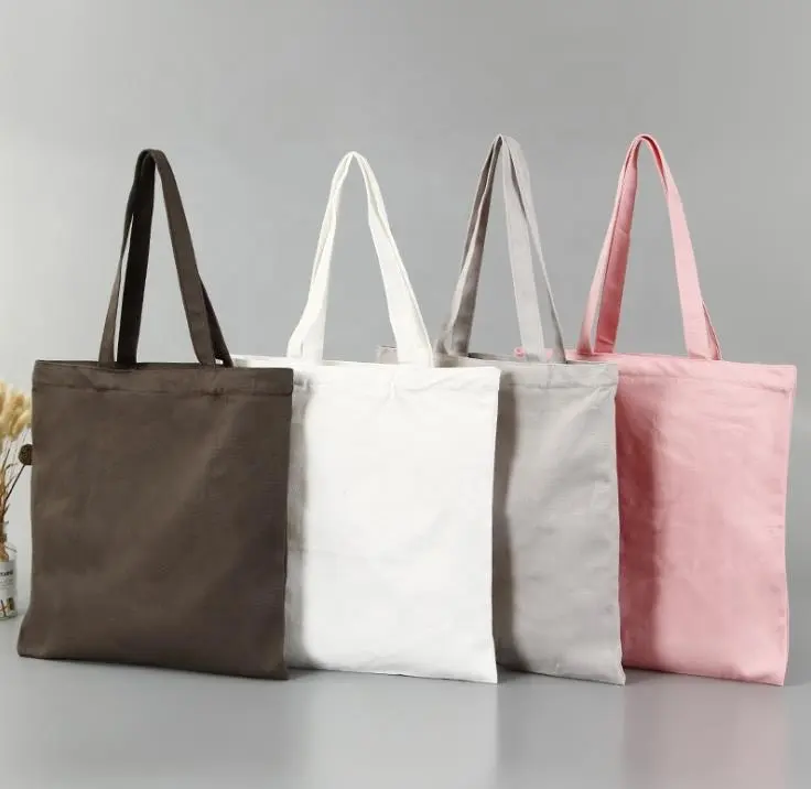 Casual Shopping Cotton Bag Print Eco-friendly Custom Color Text Your Design Daily Use Reusable Travel Canvas Accept Custom Rungo