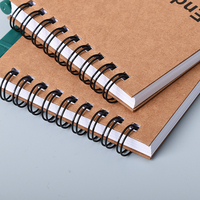 Bloc-notes à spirale en kraft personnalisé, écologique, avec fermeture élastique, logo imprimé, petit format, promotionnel, avec stylo