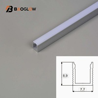 Nouveautés 08*09 Bande lumineuse LED encastrée au sol, personnalisable, pour profilé LED de plafond en aluminium, IP67, néon