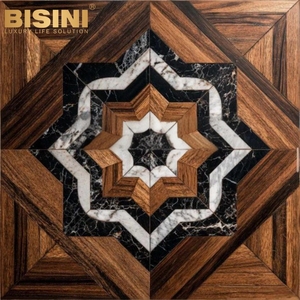 <span class=keywords><strong>Pavimento</strong></span> in Legno di Lusso Stile Europeo Antico, Parquet Artistico con Motivo Geometrico <span class=keywords><strong>a</strong></span> Doppio Diamante Centrale, <span class=keywords><strong>Pavimento</strong></span> in Legno Ingegnerizzato - Product Image 5