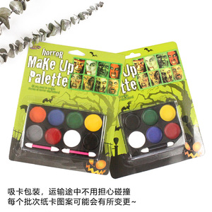 Pintura Facial de 8 Colores para Halloween, a Base de Agua, Fácil de Lavar, Maquillaje de Payaso para Fiestas, Sombra de Ojos para Actuaciones - Product Image 4