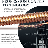 KIRSTEN PAT2 Anti-rust High Carbon Hexangular Steel Core Phosphor Bronze Wound Poly Coated 10/48 Nickel Plated Ball End Strings