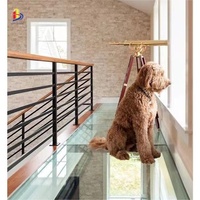 Piso antideslizante de vidrio laminado transparente Piso de vidrio de seguridad antideslizante que se puede ver a través