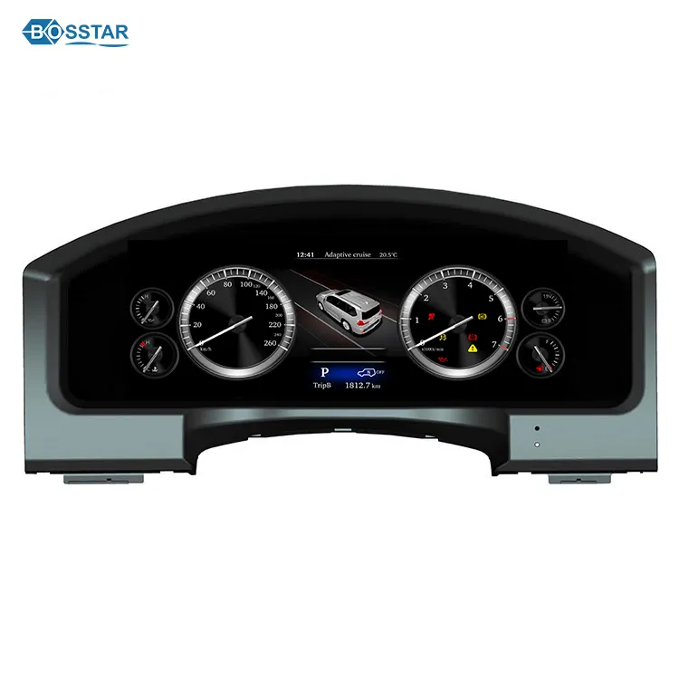 Speedometer Mobil Digital Otomatis, Speedometer Multimedia Mobil Baru 12.3 Inci untuk Dasbor Mobil Toyota Landcrusier