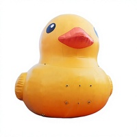 Énorme affichage d'animal artificiel d'explosion annonçant le canard jaune gonflable d'exposition gonflable pour l'événement extérieur sur l'eau
