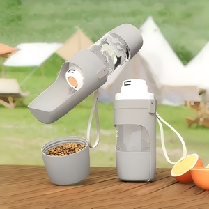 Bottiglia Portatile per Alimentazione Animali <span class=keywords><strong>2</strong></span> in 1, Contenitore per Cibo e Acqua per Cani e Gatti in Viaggio - Product Image 4