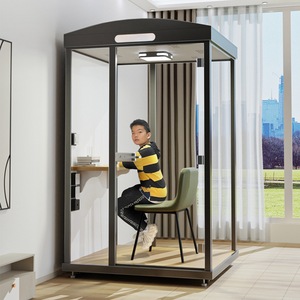 Cabine de bureau acoustique individuelle <span class=keywords><strong>Wow</strong></span>-ton, cabine de réunion insonorisée, salle de réunion portable, cabine de travail intérieure en acier inoxydable - Product Image 1