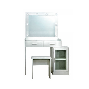 Diseños Sencillos de <span class=keywords><strong>Tocador</strong></span> de Madera Maciza de Estilo Europeo con 4 Cajones, Color Blanco, con Espejo LED - Product Image 6