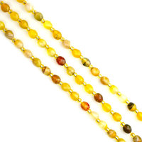 Perles de riz facettées Xulin 5x6mm en pierre naturelle lavande, aigue-marine, ambre, agate, pierres lâches pour bijoux DIY en gros