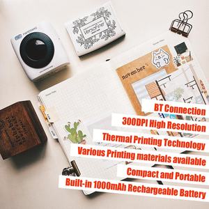 Version Globale <span class=keywords><strong>PAPERANG</strong></span> P2 Imprimante Thermique Portable de Poche pour Photos HD 4.0, Batterie 1000mAh, Résolution 304DPI, Rouleau de Papier - Product Image 6