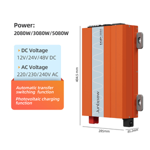 3080W Junbpaw LGP-3080 PVインバーター デュアル出力 純正弦波 屋外発電 車載インバーター 94%効率 CE認証済み - Product Image 2