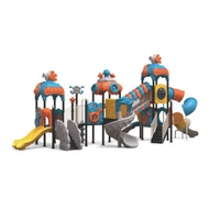 Grande structure de jeux pour enfants en plein air, toboggan en acier et en plastique pour usage commercial - Équipement de parc d'attractions de haute qualité