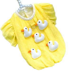 Camiseta para mascotas con temática de pato, tamaño mediano, fibra acrílica, para perros, gatos, Teddy, Bichon, Corgi - Product Image 4