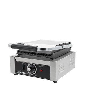 Linkrich Commercial Single Electric Contact Sandwich Panini BBQ <span class=keywords><strong>Maker</strong></span> 220V para uso en interiores y exteriores para hoteles y automóviles - Product Image 5