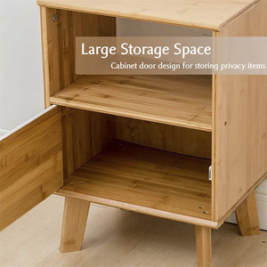 Modern Custom <strong>Bamboo</strong> Nightstand Wholesale <strong>Bedside</strong> <strong>Table</strong> with Drawer for Bedroom Furniture Wood Night Stand for Home Use - Product Image 5