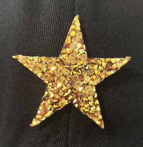 Gorra deportiva Street Style Soft Fit con estrella de diamantes de imitación brillantes Estilo de imagen de característica de tela común - Product Image 1