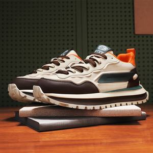 Spring Men's Oxfords 2025 New Breathable Casual Sports <b>Shoes</b> Lace-Up Closed Anti-Slip <b>Soft</b>-<b>Soled</b> White Trendy Dad <b>Shoes</b> - Product Image 6