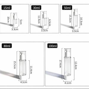 Envase Personalizado para Productos de Cuidado de la Piel, Botella Transparente con Bomba de Aire para Suero, Loción y Crema - Product Image 4