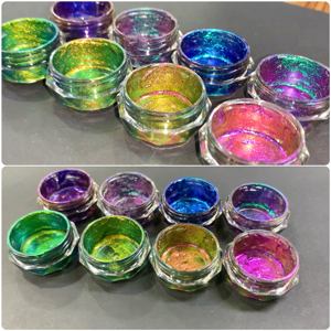 हाइपरशिफ्ट गिरगिट वर्णक रंग शिफ्ट अल्ट्राशिफ्ट प्रभाव स्याही वर्णक केवल स्याही वर्णक-कार पेंट के लिए तरल मल्टीक्रोम मोती पाउडर नहीं - Product Image 5