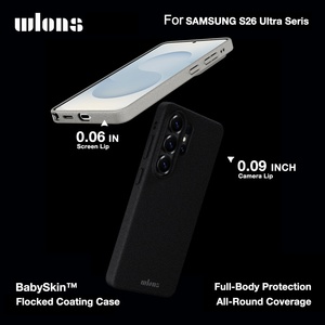 Coque de téléphone portable en gros OEM pour bébé, revêtement floqué protecteur pour la peau, sensation de peau, avec aimant pour Samsung S26 Ultra pour S26 - Product Image 5