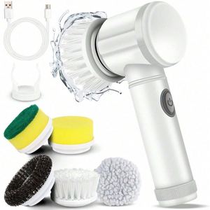 Cepillo de limpieza eléctrico, depurador multifuncional recargable para <span class=keywords><strong>cocina</strong></span>, baño y zapatos, superventas en <span class=keywords><strong>SHEIN</strong></span> y TEMU - Product Image 1