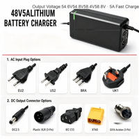 Pengisi Daya Baterai Lifepo4 Pintar 48V5A Pengisi Daya Lithium 54.8V58.4V58.8V untuk Pengisi Daya Skuter Listrik Mesin Pembersih Lantai