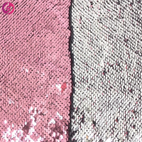 Tissu à paillettes réversible, 5mm, étoffe multicolore en dentelle pour robe, vente en gros, nouveauté