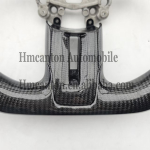 Volant de direction unique en cuir perforé avec bande bleue en fibre de carbone pour Ford Mustang - Product Image 6