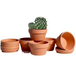 Macetas de Terracota Roja Clásicas Modernas Personalizadas, Varios Tamaños, Macetas Sencillas para Bonsái, Macetas Profundas, Macetas Aisladas para Suculentas y Cactus - Product Image 1