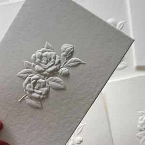 Tarjetas de Invitación de Boda con Relieve Personalizado, Papel de Algodón, Diseño Personalizado, Impresión Tipográfica, Estampado en Oro - Product Image 4