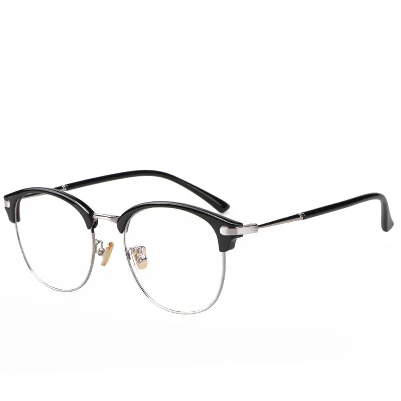 Модные Винтажные полуметаллические оправы для очков для мужчин и женщин, оптические очки, оправы для очков