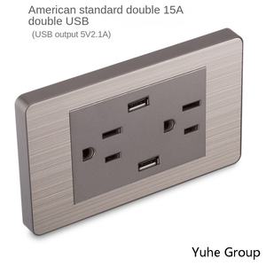 Enchufe de pared estándar americano tipo A con puerto USB y puerto USB tipo C, enchufe múltiple con interruptor. - Product Image 3