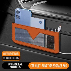 <b>Car</b> Storage Net Bag Leather 500Ml Waterproof Pressure Resistant Multi Functional Side Hanging Organizer For <b>Car</b> <b>Interior</b> - Product Image 2