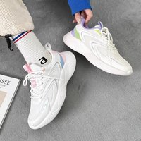 Baskets de sport décontractées pour femmes, tendance mode outdoor, respirantes, à lacets, à semelle épaisse, rehaussantes, pour la marche
