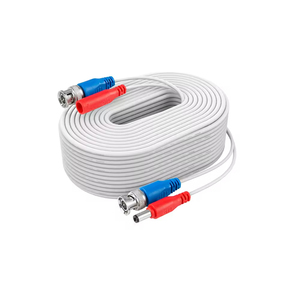 <span class=keywords><strong>ANNKE</strong></span> 18.3 Mètres 66ft Blanc Accessoires Câble D'alimentation Vidéo pour Caméra CVI TVI AHD - Product Image 1